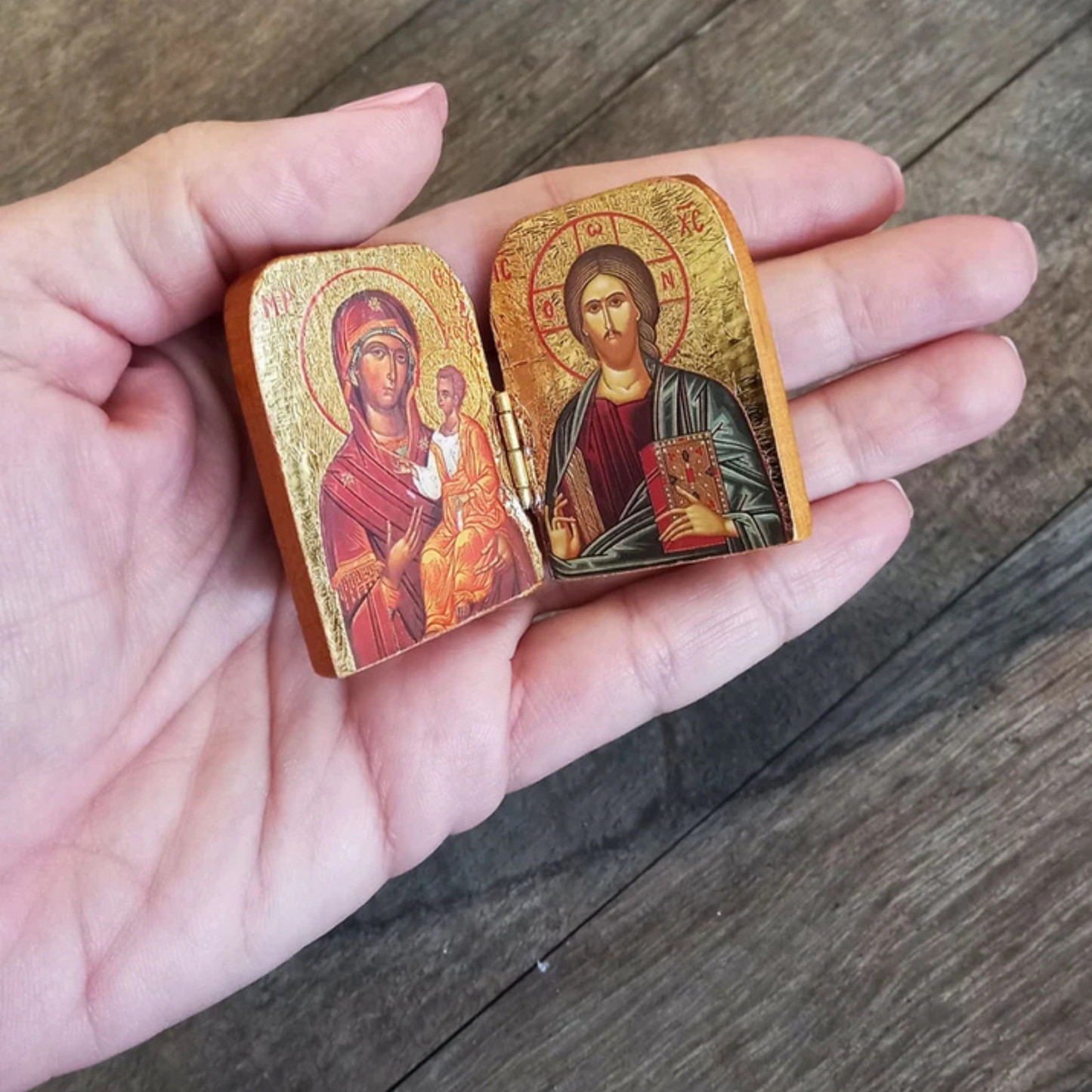 Mini Orthodox Diptych Icon