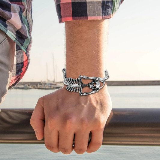 Halloween-themed skull bracelet