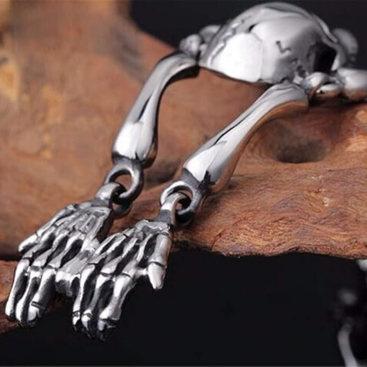 Halloween-themed skull bracelet