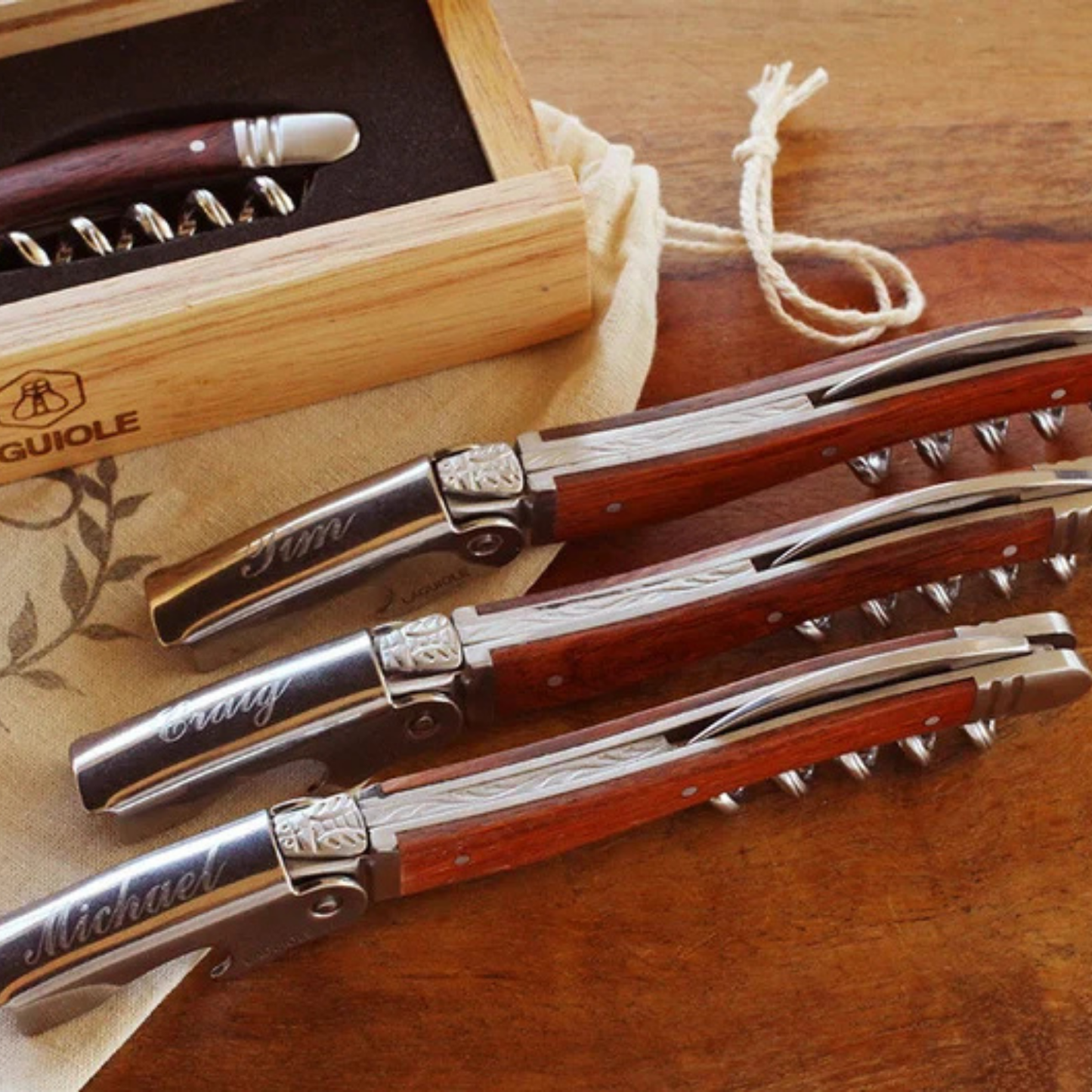 Wine Opener with Leather Pouch