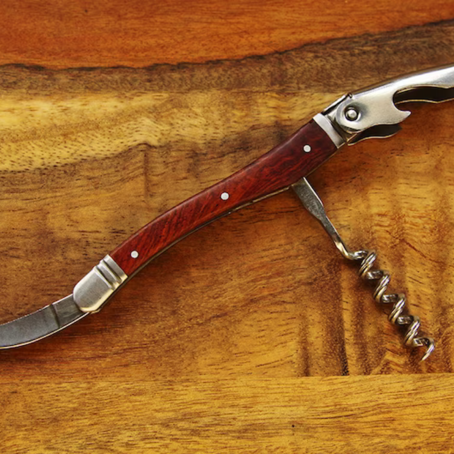 Wine Opener with Leather Pouch