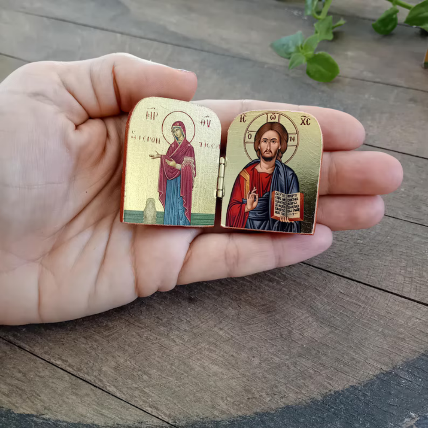 Mini Orthodox Diptych Icon