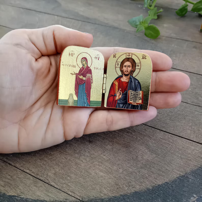 Mini Orthodox Diptych Icon