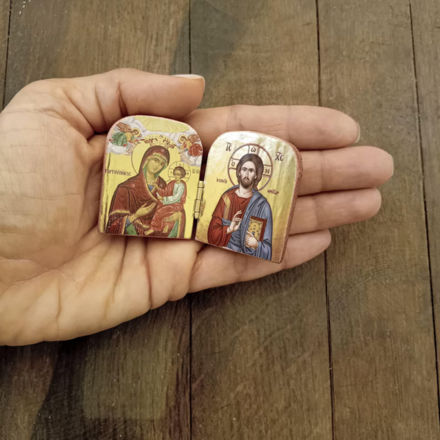 Mini Orthodox Diptych Icon