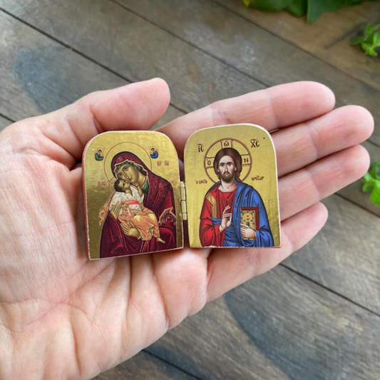 Mini Orthodox Diptych Icon