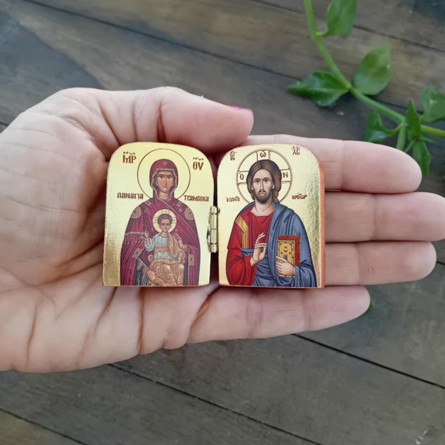 Mini Orthodox Diptych Icon