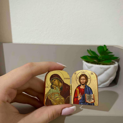 Mini Orthodox Diptych Icon