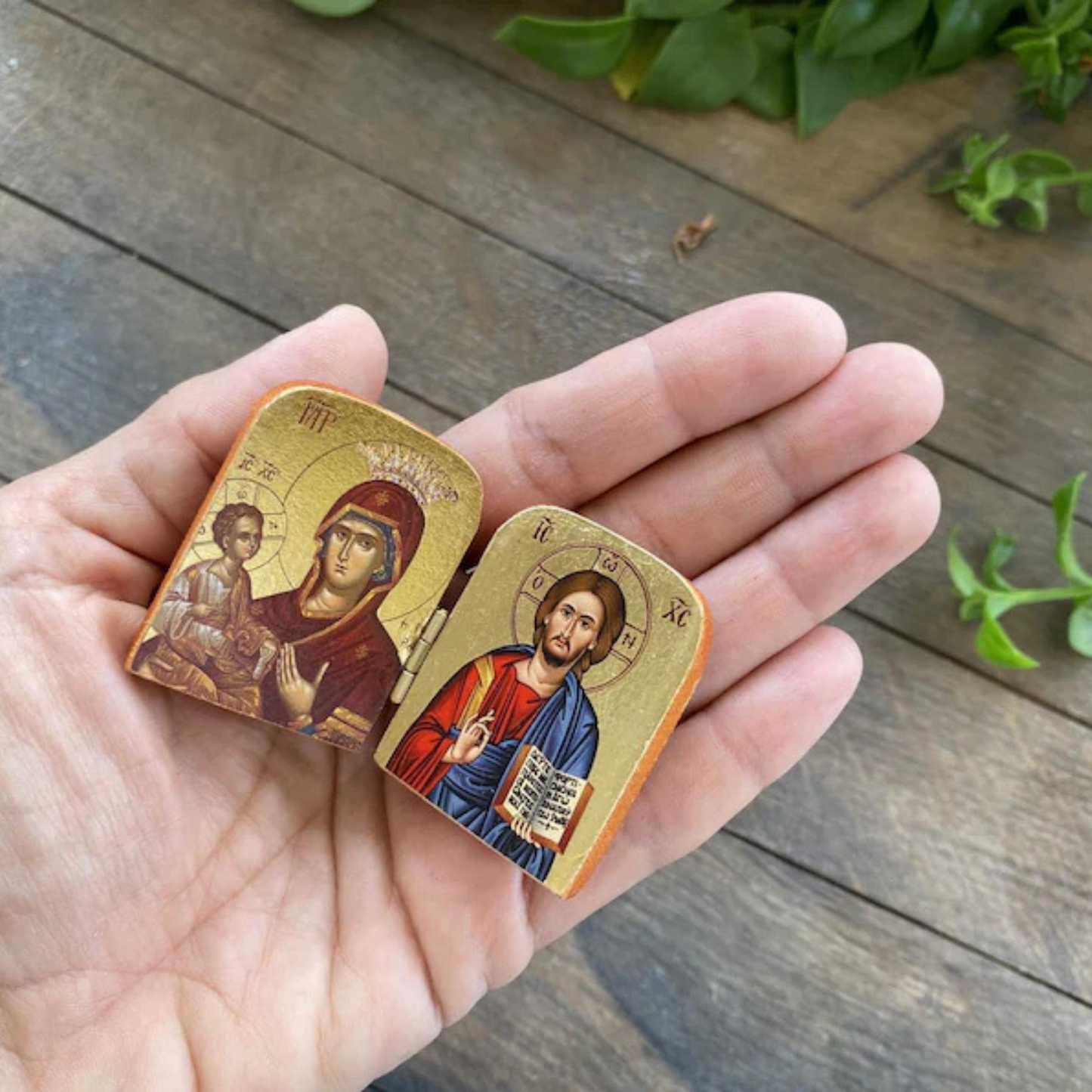 Mini Orthodox Diptych Icon