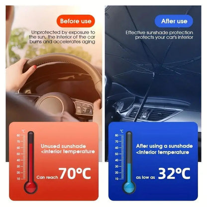 Car Front Window Heat Protective Umbrella