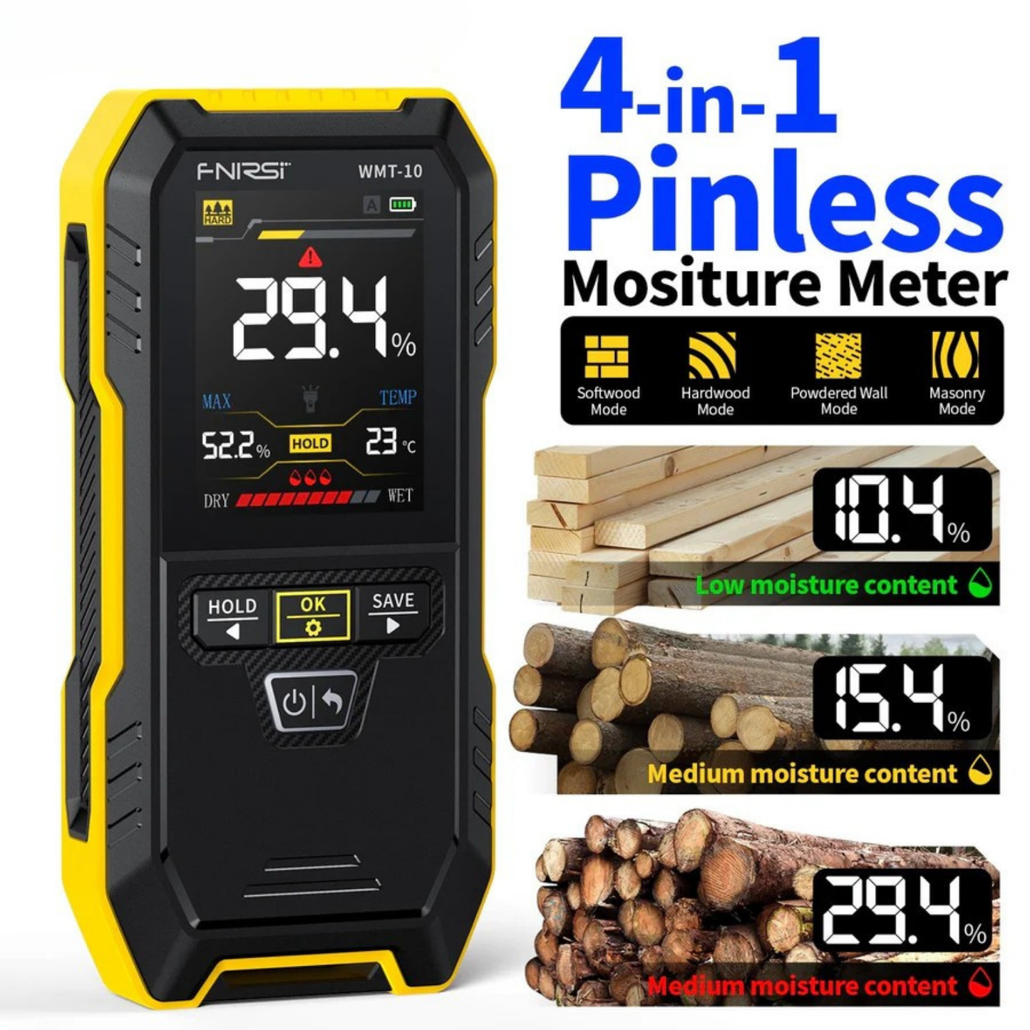 WMT-10 Non-contact Inductive Moisture Meter Hygrometer